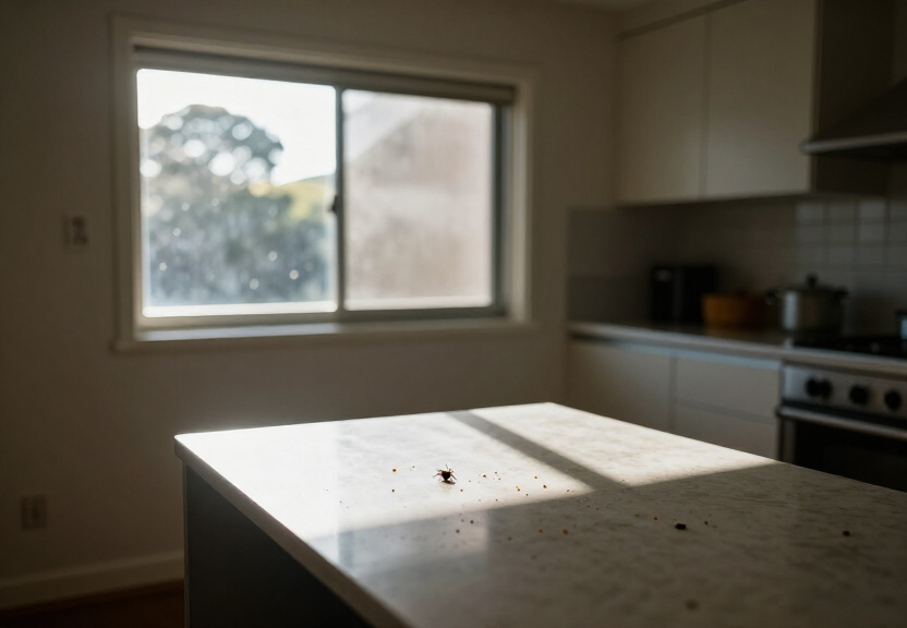 Cockroaches in wall cavity of a Malabar home before treatment