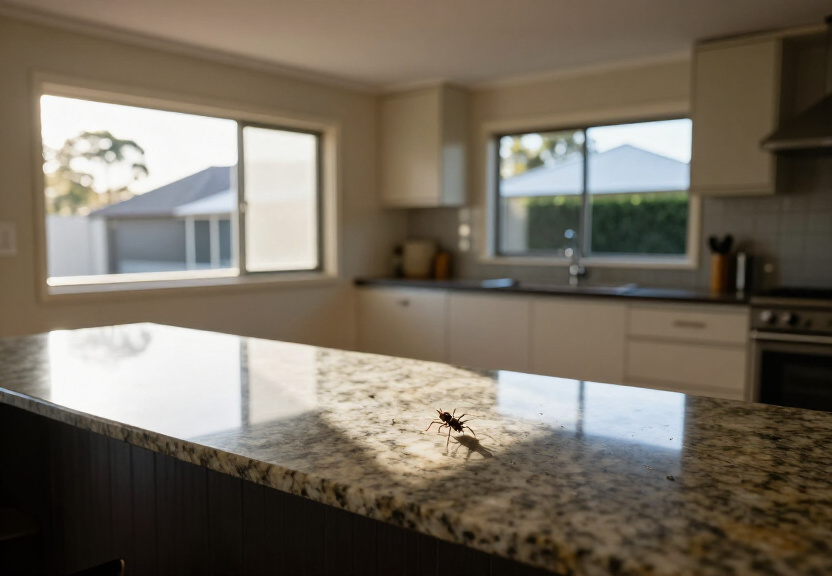Garage free of spiders after pest control